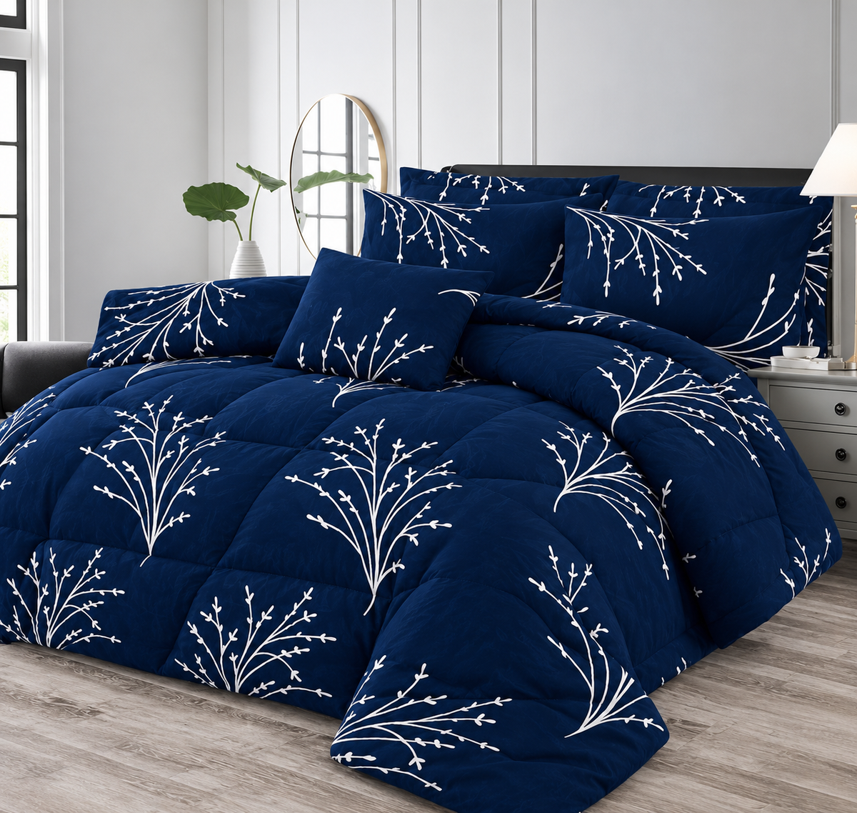 7 pc Winter Razai Set (Heavy Filling)